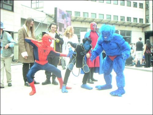 Le groupe X-Men avec Spiderman.