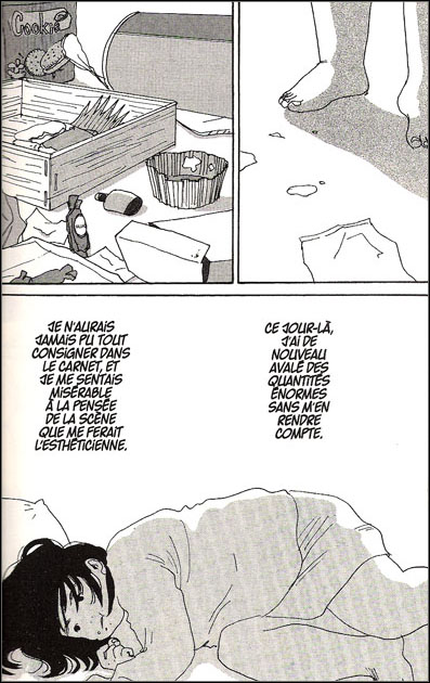 Page du manga montrant la boulimie de Noko.
