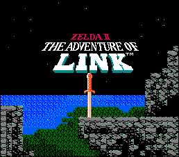 Logo The Legend of Zelda 2: Link no Bōken connu en france sous le nom de Zelda II: The adventure of Link.